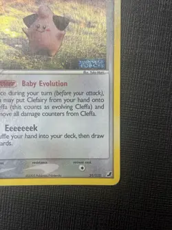 Pokemon Cleffa Unseen Forces Reverse Holo Rare Card 21/115 Stamp - Image 5