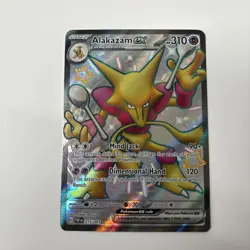 Pokemon Alakazam EX Full Art Shiny Holo Rare Card 215/091 - Image 1