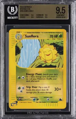 2003 POKEMON: E-CARD SERIES SKYRIDGE - COMMON - REVERSE FOIL SUNFLORA BGS 9.5 - Image 1