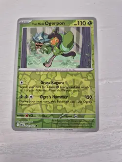 026/182 Teal Mask Ogerpon Reverse Holo Card Destined Rivals NM/Mint Pokemon TCG - Image 1