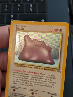 Ditto 3/62 Holo Fossil Set Pokemon Card WOTC LP-NM - Image 3