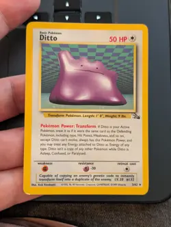 Ditto 3/62 Holo Fossil Set Pokemon Card WOTC LP-NM - Image 5