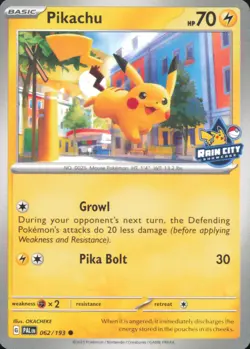 Pikachu (Rain City Showcase) 062/193 Miscellaneous Cards & Products Pokemon NM/M - Image 1