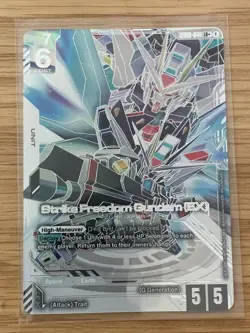 GUNDAM TCG CARD GAME STRIKE FREEDOM GUNDAM (EX) EB01-041 LR+ FOIL ENG - NEW - Image 1