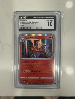 Charizard 010/071 S10b: Pokemon GO Holo (Japanese) CGC 10 TCG Card Rare Psa - Image 1