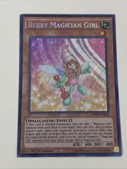 Yugioh - Berry Magician Girl - 1st Edition Secret Rare - Free Holo Card - B - Image 1
