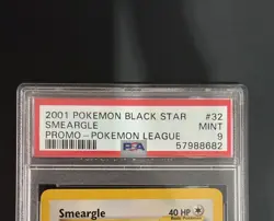 Smeargle #32 Black Star Promo PSA 9 Mint WOTC Vintage 2001 Pokemon Card League - Image 4