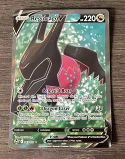 Pokemon Card TCG Regidrago v Silver Tempest Full Art 183/195 - Image 1