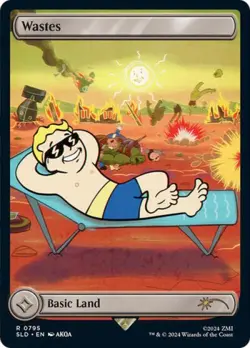 Wastes (795) - Full Art (Rainbow Foil) -Foil Near Mint MTG Secret Lair - Image 1