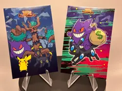Gengar Cracked Ice Pokemon Halloween Database Card Peru Set of 2 - Image 1