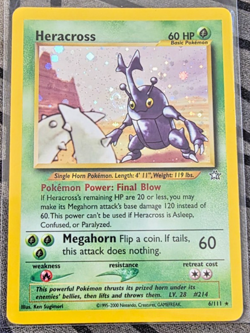 Heracross Holo 6/111 Neo Genesis Rare Vintage WOTC Pokemon Card - Image 1