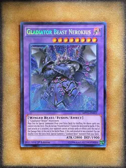 Yugioh Gladiator Beast Nerokius MP15-EN051 Secret Rare 1st Ed NM - Image 1