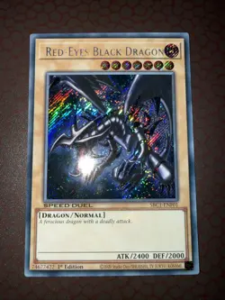 Yu-Gi-Oh! Red-Eyes Black Dragon -SBC1-ENF01- Secret Rare - 1st Edition NM! - Image 1