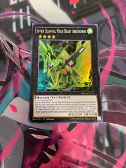 YUGIOH - SUPER QUANTAL MECH BEAST AEROBOROS - SUPER RARE - WIRA - 1ST ED - NM - Image 1