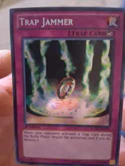 Yugioh Trap Jammer LCJW-EN111 Secret Rare 1st Ed NM - Image 1