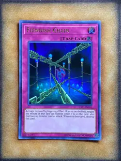 Yugioh Fiendish Chain LCKC-EN095 Ultra Rare NM - Image 1