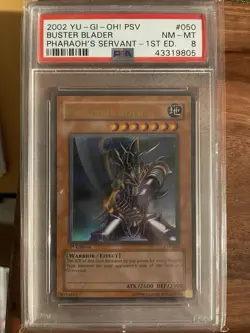 Yu-Gi-Oh! Buster Blader Pharaoh's Servant 1st Edition Ultra PSV-050 PSA 8 - Image 1