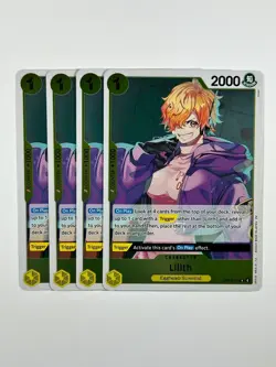 4 X Play Set Lilith OP13-113 R Foil Carrying On His Will One Piece TCG NM/M - Image 1