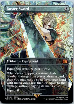 Buster Sword (Borderless) 351 Mythic FINAL FANTASY Magic: The Gathering Foil NM - Image 1