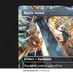 Buster Sword #0351 Borderless Mythic Rare NM MTG Final Fantasy English Non-Foil - Image 2