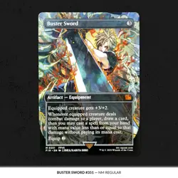 Buster Sword #0351 Borderless Mythic Rare NM MTG Final Fantasy English Non-Foil - Image 3