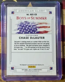 2024 Panini Boys of Summer CHASE DeLAUTER American Glory Signatures AUTO! /149 - Image 2