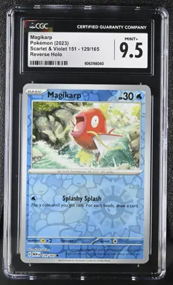 Pokemon Card CGC 9.5 MAGIKARP Reverse Holo #129 Scarlet & Violet 151 MEW EN - Image 1