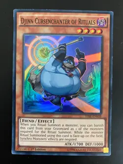 Yugioh Djinn Cursenchanter of Rituals THSF-EN038 Super Rare 1st Edition LP - Image 1