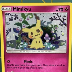 Mimikyu Promo SM163 Team Up Blister Pokemon Card Excellent LP Sun & Moon Holo - Image 3