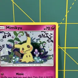 Mimikyu Promo SM163 Team Up Blister Pokemon Card Excellent LP Sun & Moon Holo - Image 5