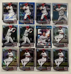 2025 Bowman Draft Nationals (19) Card Lot: Petry Auto & /150 Mojo-Willits Mojo+ - Image 1