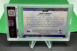 2025 TOPPS COSMIC CHROME #4 JAMES WOOD RC STARS IN NIGHT PSA 10 💎 🔥POP 19🔥 - Image 2