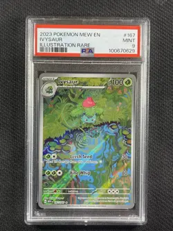 Pokemon Card PSA 9 Ivysaur 151 Illustration Rare S&V 2023 167/165 - Image 1