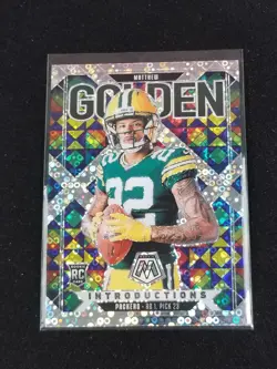 2025 Panini Mosaic #4 Matthew Golden Introductions Disco Silver - Image 1