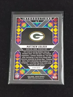 2025 Panini Mosaic #4 Matthew Golden Introductions Disco Silver - Image 2