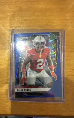 2025 Panini Prizm Draft Picks - Caleb Downs #159 Blue Wave Prizm /299 (RC) - Image 1
