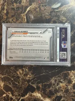 2020 Topps Yordan Alvarez Rookie Image Variation Bonus RC #276 Astros PSA 10 - Image 2