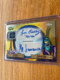 2025 Topps Chrome SpongeBob Plankton Karen Dual Auto #DA-KP Mr Lawrence - Image 3
