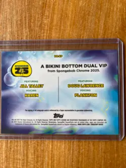 2025 Topps Chrome SpongeBob Plankton Karen Dual Auto #DA-KP Mr Lawrence - Image 5