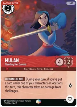 2x Mulan- Standing Her Ground (Epic) (215/204) [Whispers in the Well] Near Mint - Image 1