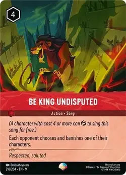 5x Holofoil - Be King Undisputed (Epic) - 216/204 / NM / English Lorcana - Image 1
