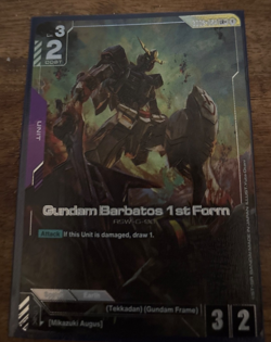 Gundam TCG Gundam Barbatos 1st Form LR+ GD02-054 NM english [ALT] - Image 1