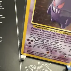 Pokemon Gengar TCG Fossil Holo Card 5/62 Vintage Trading Card - Image 4