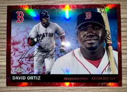 DAVID ORTIZ RED TOILE #’d 1/5 Refractor 2025 Topps Chrome Platinum Anniversary - Image 1