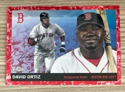 DAVID ORTIZ RED TOILE #’d 1/5 Refractor 2025 Topps Chrome Platinum Anniversary - Image 2