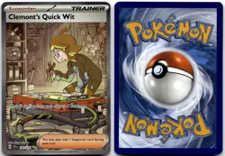 Clemont's Quick Wit 243/191 Surging Sparks Pokemon Holo LP - Image 1