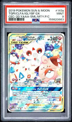 Pokemon Togepi & Cleffa & Igglybuff GX 143a/236 2020 Small But Mighty PSA 9 - Image 1