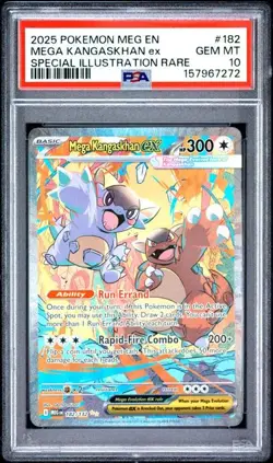 Pokemon Mega Kangaskhan ex Mega Evolution Special Illustration Rare #182 PSA 10 - Image 1