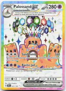 Palossand ex 221/191 Ultra Rare Surging Sparks Pokemon Holo Near Mint - Image 1