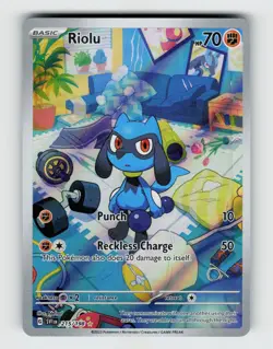 Riolu 215/198 Holo Illustration Rare Scarlet & Violet Pokemon 2023 LP - Image 1
